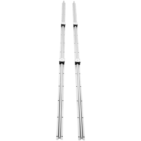 Two long 1800mm SBR20 steel rails with sliding blocks from the SBR20 Linear Rail Kit for CNC routers and automation machines.