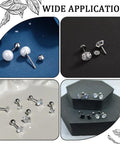 5 Size Set Of Screw Ball Backings For Threaded Posts 304 Stainless Steel Round Earring Backs for jewelry making projects