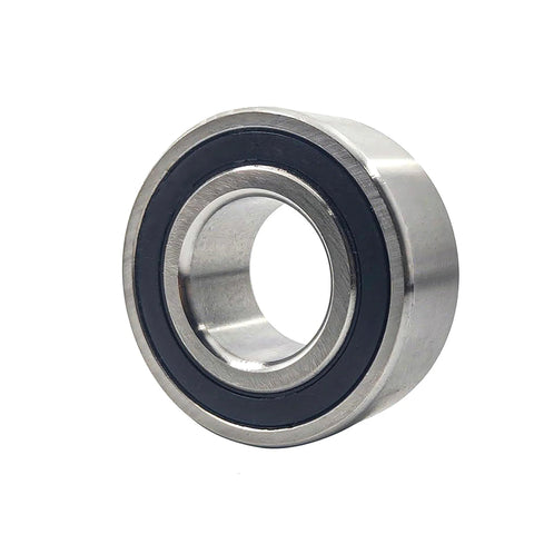 Sealed double row angular contact bearing 12x21x7mm delivers high speed, high load performance for pumps, compressors, gearboxes and CNC machinery; 2-pack 3801B-2RS