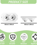 12 Pcs Self Adhesive Caster Wheels Stainless Steel 360 Degree Swivel Low Profile Rollers for furniture, side view and dimensions