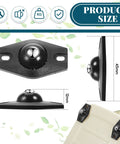 Eight Pcs Self Adhesive Mini Caster Wheels With 360 Degree Swivel And Ball Bearings, detail view, installed on storage bin.