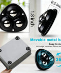 4 Pack Self Adhesive Swivel Caster Wheels With 20 Lb Load Per Wheel Low Profile Mobility Rollers For Furniture And Storage Bins And Small Appliances Easy To Install And Move Heavy Objects, featuring three metal balls on black ABS body