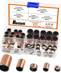 50Pcs Five Sizes Sleeve Bearings Self Lubricating Plain Bearings Oil Free Bushings for machinery with 5 different dimensions in a box
