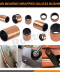 50Pcs Five Sizes Sleeve Bearings Self Lubricating Plain Bearings Oil Free Bushings for Sliding Parts in Machinery Industry