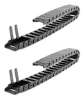 Semi Enclosed Cable Drag Chain Wire Carrier 2 Pack Reinforced Plastic 1 Meter Length Inner 18x50 mm Outer 23x58 mm Bend Radius 28 mm