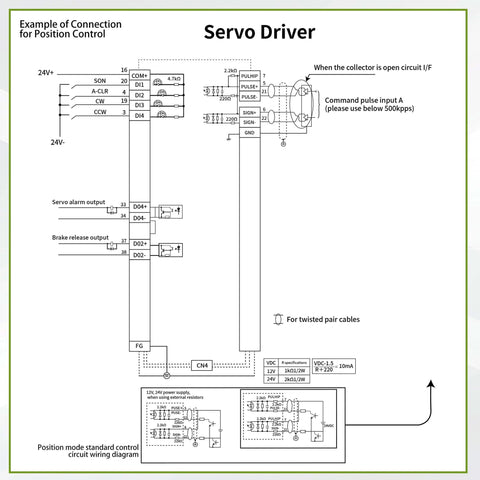 Wiring diagram for Servo Linear Actuator ZBX80 Plus CNC Linear Stage Motion Platform+400W 220V Servo Motor Without Brake+Driver
