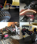 Close-up of Servo High Torque Metal Gear Standard Digital Servo 25KG/0.13S 6.8V installed in RC car chassis, showing gear details.