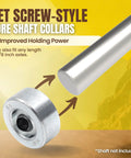 Four Pack Five Eighths Inch Bore Solid Steel Shaft Collars With Set Screws Zinc Plated for automotive and industrial shaft security