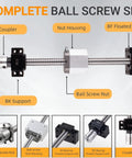 SFU1605 Ball Screw Kit 1200mm With Nut Coupler BK BF12 End Supports And Nut Housing For CNC Machines