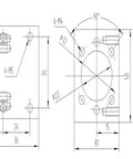 Technical diagram for Ball Screw Kit SFU1605 1500mm 16mm Diameter With BK12 BF12 End Supports Ball Nut Housing