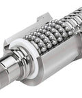 SFU1605 NUW Ball Screw with Nut and End Machining, 16mm Diameter, 5mm Lead, GCr15 Steel, showcasing the internal ball assembly