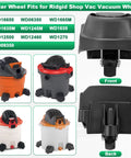 Replacement Foot Caster And Caster Wheel For Shop Vacuums 6 To 16 Gallon Fits WD16650 WD06350 WD1665M WD1635 360 Swivel Design