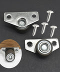Side Mount Casters With Soft TPR Wheels Non Swivel Fixed Castors For Furniture Drawer Cabinet Muted Rolling Set Of 6 Grey
