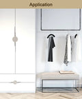 Two Pack Brushed Silver Semicircle Cabinet Pulls With Two And A Half Inch Hole Centers on wardrobe doors in modern room