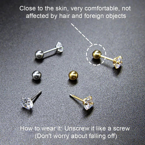 925 Sterling Silver Screw Ball Backings For Earrings 3 To 4 Mm Round Ball Earring Stoppers Hypoallergenic Display