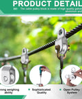 20 Pcs Small Single Pulley Block Wheel Bearing Inside Cable Rollers in zinc with wire rope attachment, 70 lb load capacity