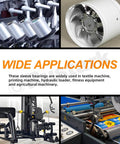 Wide applications of 50Pcs Five Sizes Sleeve Bearings Self Lubricating Plain Bearings in machinery and fitness equipment