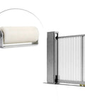 6 Inch Slide Gate Guide Roller With Post Welded Bracket In White, UHMW Hard Nylon Roller With Sealed Ball Bearings on gate