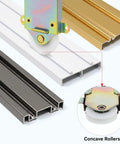 4 Pack Sliding Mirror Closet Door Rollers Replacement Set Durable Heavy-Duty With 2.5 Inch Wheels And 1.5 Inch Nylon Concave Ball