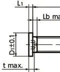 Technical diagram of SSH-M6-8-SD NBK Socket Head Cap Screws, extreme low small head, made for smooth motion and stable alignment.