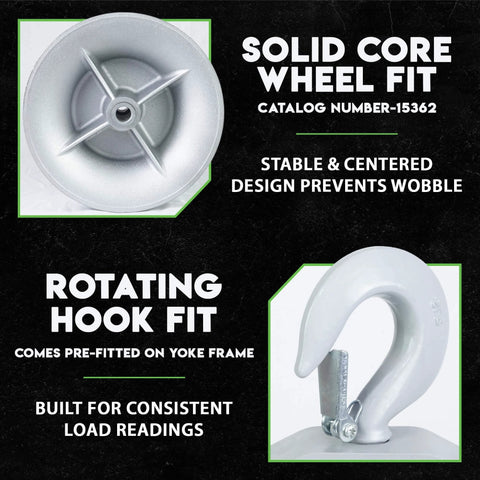 6" Diameter, Cable Puller Sheave, Hook, Wire, Rope | Capacity 6500lb | Compatible with Greenlee Pullers 640,6801,6001 | Staten Tools