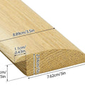 Solid Red Oak Interior Threshold dimensions diagram with detailed measurements