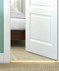 Solid Red Oak Interior Threshold Wood Oak Threshold Transition Overlap Threshold Doorways Reducer Threshold in a bedroom doorway