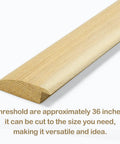 Solid Red Oak Interior Threshold Wood Oak Threshold Transition Overlap Threshold Doorways Reducer Threshold (36 x 3 x 1 Inches)