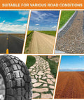 10 Inch 4.10/3.50-4 Flat Free Solid Rubber Wheels 4 Pack for hand trucks, suitable for various road conditions