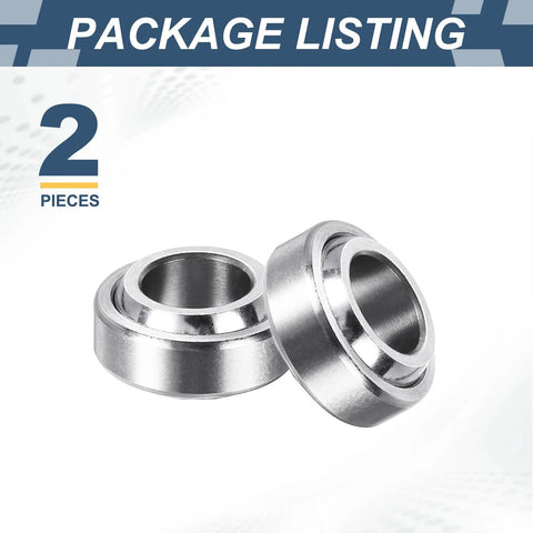 Compact 10x19x6mm spherical bearing pair pre-lubed for low noise ABEC 3 precision, built from GCr15 steel, package of two.