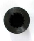 End view of durable 7/8 inch 13-tooth splined shaft coupler in cold rolled steel for CNC and robotics with precise torque transfer