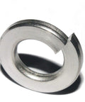 Split lock washer for 5/16 in screws, 18-8 stainless steel, close-up view