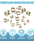 Spring Band Hose Clamps For 20 To 24 Millimeter Hose OD Pack Of 30 Vacuum Constant Tension Clips for fuel line air hose water pipe