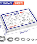 Spring Lock Washer Kit In Nine SAE Sizes 304 Stainless Steel For Fasteners in labeled storage box