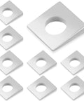 Square Beveled Washer Set for precise leveling and secure fastening, 10 pieces in 1/2 and 1-1/8 inch sizes, galvanized carbon steel