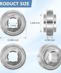 Heavy duty 1 inch square bore disc harrow bearing with triple lip seal and Chevron grease, dimensions: 1.03 inch bore, 3.1496 inch OD