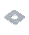 Square Plate Washers for 3/8 inch bolts provide a durable 1-1/8 inch square bearing surface, electrogalvanized steel washer.