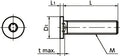 Technical diagram of ✝️ SSTS-M4-8 NBK Hexalobular Socket Head Cap Screws - Low Profile - Made in Japan, showing dimensions and structure.