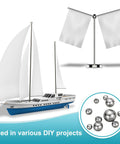 6 Pcs M6 By 25mm Ball Knob Nuts Crafted From 304 Stainless Steel shown with sailboat and DIY projects, corrosion resistant.