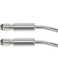 Stainless bearing tube nozzle set for car interior blow guns with M10x1 thread and 12 cm length, 2-pack, focuses airflow for detailing.