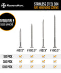 #10 x 3-1/2 Stainless Steel Deck Screws, 304 Grade, 300 PCS with T25 Star Drive Bit - Ideal for Outdoor Wood Projects, Fences, Benches, Picnic Tables, and Decks, Bulk Box