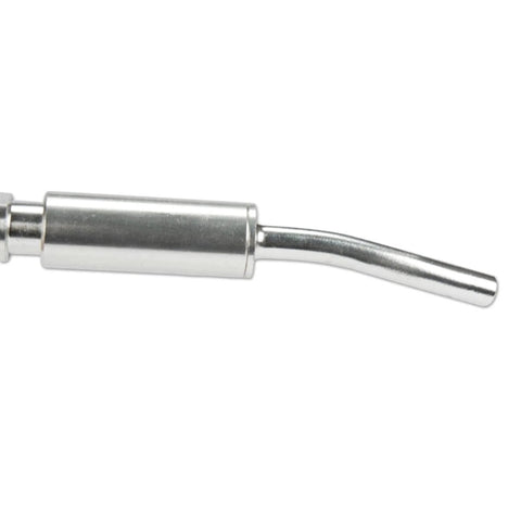 Close-up of Two Pack Japanese Bearing Tube Nozzles for Car Interior Air Blow Guns, M10x1 Thread, 120 Mm Long, Stainless Steel.