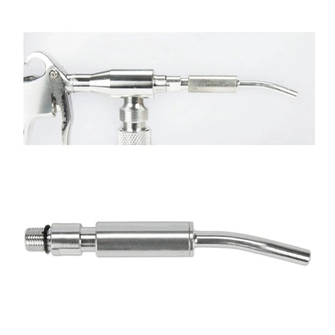 Two Pack Japanese Bearing Tube Nozzles for Car Interior Air Blow Guns, M10x1 Thread, 120 Mm Long, Stainless Steel, 6 to 9.2 Bar
