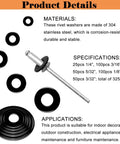 Stainless Steel Washer Set For Blind Rivets, Backup Washers 3/32 To 1/4 Inch with specifications and applications details