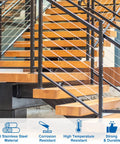 Five Pcs One Quarter Inch ID Beveled Angle Washers Stainless Steel For Wire Rope used in modern staircase railing.
