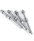 Stainless Steel Cable Railing Hardware Kit 10 Pack One Eighth Inch Gauge tensioners and studs on white background