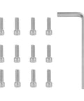 12pcs Center Cap Screws with Adapter Tool for Fuel Wheel, Stainless Steel Automotive Wheel Hub Cap Screws with Hex Wrench Fit 1001-63-B