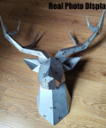 Beginner Welding Practice Kit With 201 Stainless Steel Coupons 15 Pieces showcasing a completed deer head sculpture on wood floor