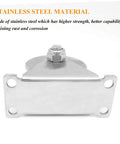 Front view of 3in Stainless Steel Sliding Gate Wheels V Groove Track Roller with dual bearing plate and V-shaped bracket
