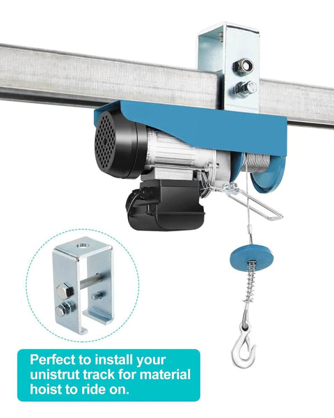 Organize and secure heavy items with a durable stainless steel hanger bracket designed for 1-5/8 inch UNISTRUT channels, installed